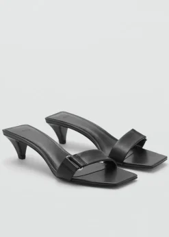 MANGO Buty|Akcesoria Skórzane*Sandały skórzane na obcasie