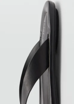 MANGO Buty|Akcesoria Skórzane*Sandały skórzane z ozdobą