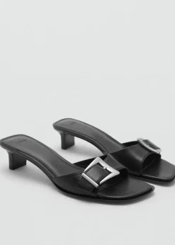 MANGO Buty|Akcesoria Skórzane*Sandały skórzane ze sprzączką