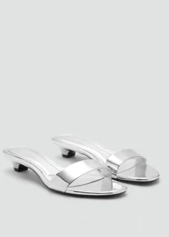 MANGO Buty*Sandały z metalicznych pasków