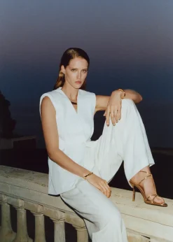 MANGO Buty*Sandały z metalicznych pasków