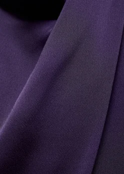 MANGO Koszule I Bluzki*Satynowa bluzka z drapowaniem i wysokim kołnierzem