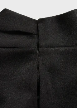 MANGO Koszule I Bluzki*Satynowa bluzka z drapowaniem i wysokim kołnierzem