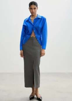 MANGO Koszule I Bluzki*Satynowa koszula z lyocellu