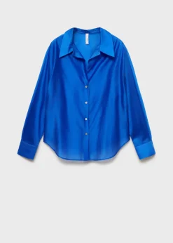 MANGO Koszule I Bluzki*Satynowa koszula z lyocellu