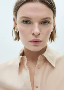 MANGO Koszule I Bluzki*Satynowa koszula z lyocellu