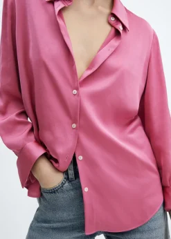 MANGO Koszule I Bluzki*Satynowa, lejąca koszula