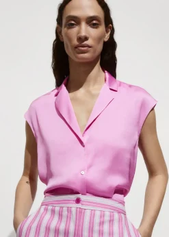 MANGO Koszule I Bluzki*Satynowa, lejąca koszula