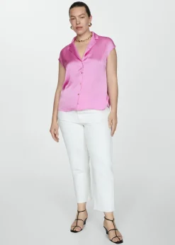 MANGO Koszule I Bluzki*Satynowa, lejąca koszula