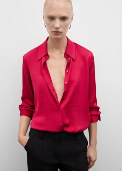 MANGO Koszule I Bluzki*Satynowa, lejąca koszula
