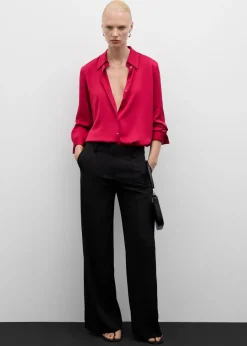 MANGO Koszule I Bluzki*Satynowa, lejąca koszula