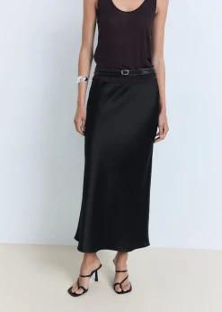 MANGO Spódnice*Satynowa spódnica midi