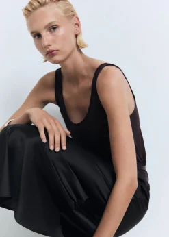 MANGO Spódnice*Satynowa spódnica midi