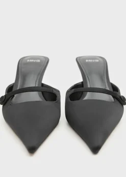 MANGO Buty*Satynowe buty na obcasie typu kaczuszka