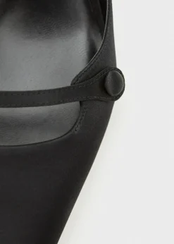 MANGO Buty*Satynowe buty na obcasie typu kaczuszka