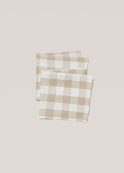 MANGO Obrusy*Serwetka z bawełny i lnu w kratę