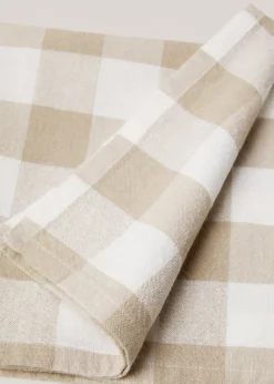 MANGO Obrusy*Serwetka z bawełny i lnu w kratę