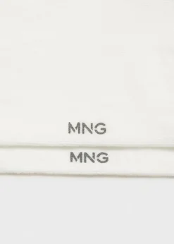 MANGO Bielizna*Skarpetki bawełniane z haftem