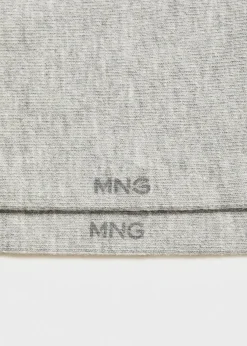 MANGO Bielizna*Skarpetki bawełniane z haftem