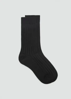 MANGO Więcej Akcesoriów*Skarpetki z mieszanki wełny w prążki