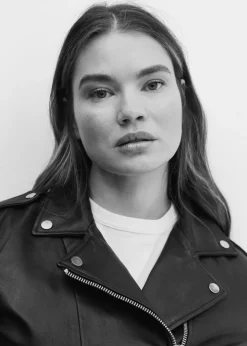 MANGO Kurtki|Skóra*Skórzana kurka biker