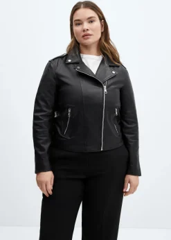 MANGO Kurtki|Skóra*Skórzana kurka biker