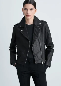 MANGO Kurtki|Skóra*Skórzana kurka biker
