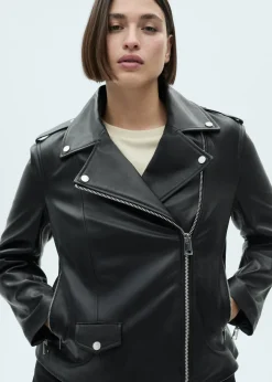MANGO Kurtki|Skóra*Skórzana kurka biker