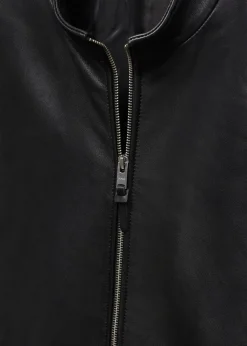 MANGO Kurtki I Koszule Wierzchnie|Skóra*Skórzana kurtka biker z suwakiem