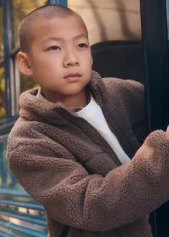 Dzieci MANGO Płaszcze I Kurtki*Skórzana kurtka z futrem