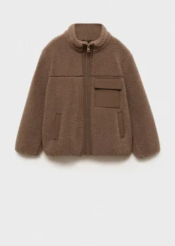 Dzieci MANGO Płaszcze I Kurtki*Skórzana kurtka z futrem