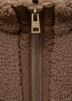 Dzieci MANGO Płaszcze I Kurtki*Skórzana kurtka z futrem