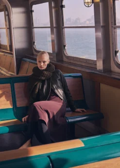 MANGO Płaszcze|Kurtki*Skórzana kurtka z kieszeniami