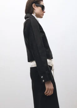 MANGO Kurtki|Skóra*Skórzana kurtka z klapami