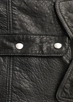 MANGO Kurtki|Skóra*Skórzana kurtka z klapami