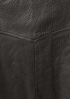 MANGO Kurtki|Skóra*Skórzana kurtka z klapami