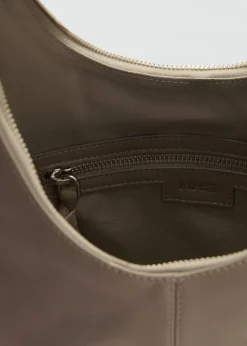 MANGO Torebki|Akcesoria Skórzane*Skórzana torba w kształcie półksiężyca