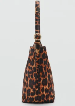 MANGO Torebki|Akcesoria Skórzane*Skórzana torebka w cętki