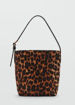 MANGO Torebki|Akcesoria Skórzane*Skórzana torebka w cętki