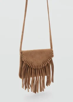 Dzieci MANGO Torebki*Skórzana torebka z frędzlami