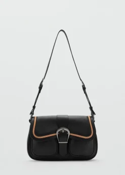 MANGO Torebki|Akcesoria Skórzane*Skórzana torebka ze sprzączką