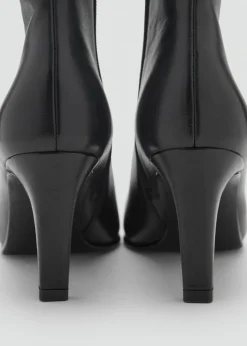 MANGO Buty|Akcesoria Skórzane*Skórzane botki w szpic