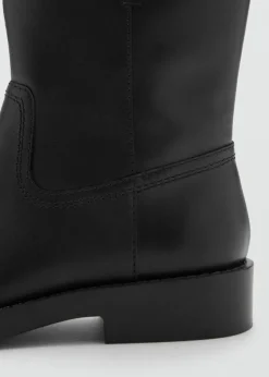 MANGO Buty|Akcesoria Skórzane*Skórzane botki z klamerkami