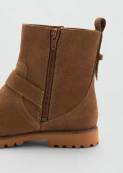 Dzieci MANGO Buty*Skórzane botki z klamerkami