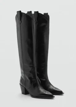 MANGO Buty|Akcesoria Skórzane*Skórzane kowbojki