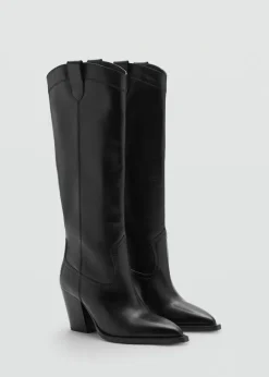 MANGO Buty|Akcesoria Skórzane*Skórzane kowbojki