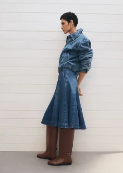 MANGO Buty|Akcesoria Skórzane*Skórzane kozaki z ozdobną sprzączką