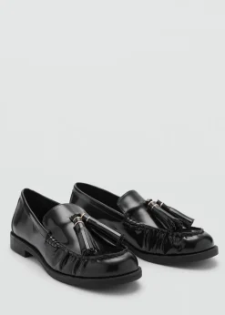 MANGO Buty|Akcesoria Skórzane*Skórzane mokasyny z frędzlami