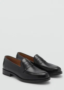 MANGO Akcesoria|Buty*Skórzane mokasyny zamszowe