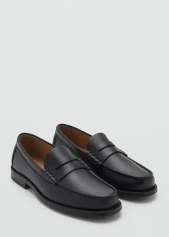 MANGO Skóra|Akcesoria*Skórzane mokasyny zamszowe